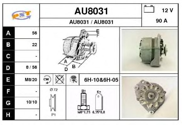 Alternator AU8031