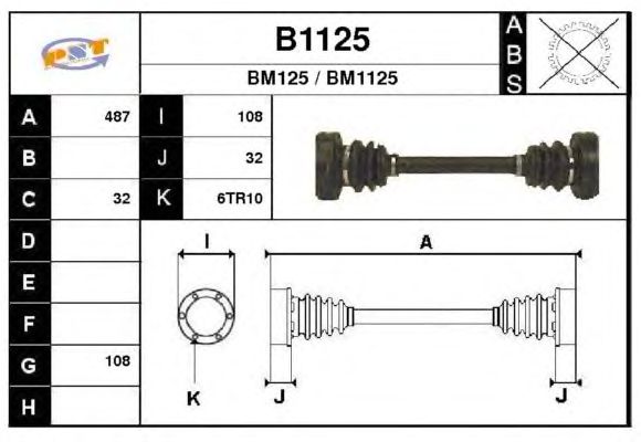Arbre de transmission B1125