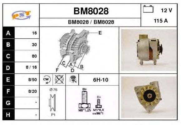 Dynamo / Alternator BM8028