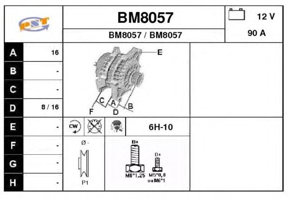 Alternator BM8057