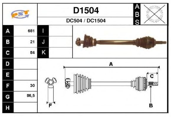 Árbol de transmisión D1504
