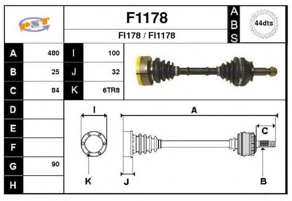 Aandrijfas F1178
