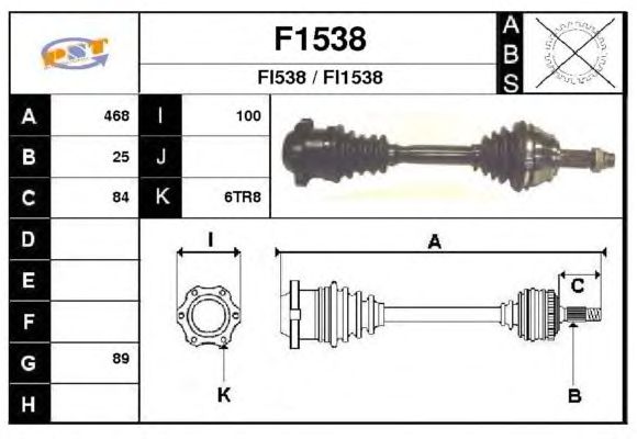 Aandrijfas F1538