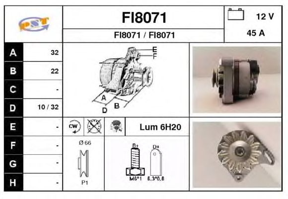 Alternator FI8071