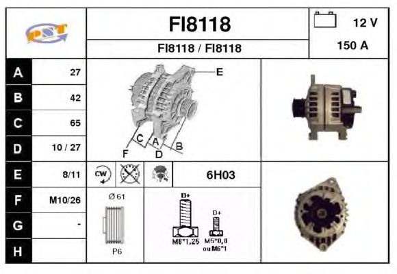 Alternator FI8118