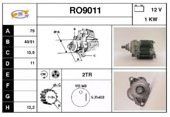 Startmotor RO9011