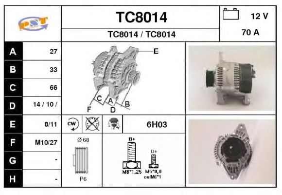Alternator TC8014