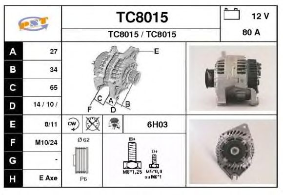 Alternator TC8015