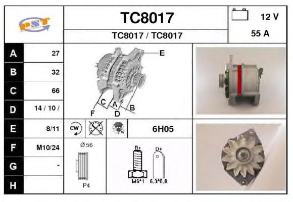 Alternator TC8017