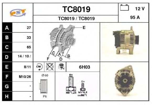 Alternator TC8019