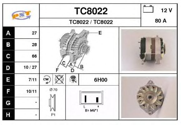 Alternator TC8022