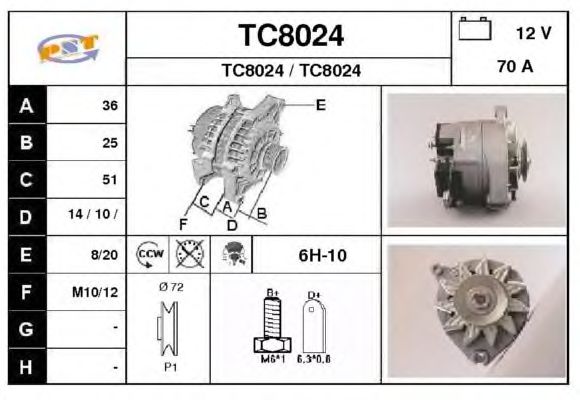 Alternator TC8024