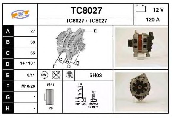 Alternator TC8027