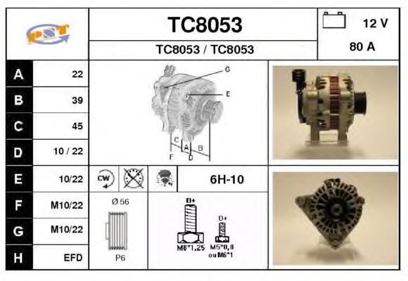 Alternator TC8053