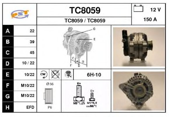 Alternator TC8059