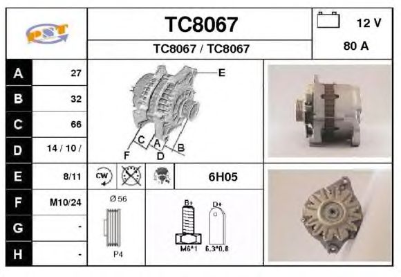 Alternator TC8067
