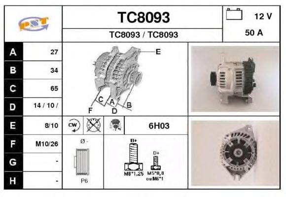 Alternator TC8093