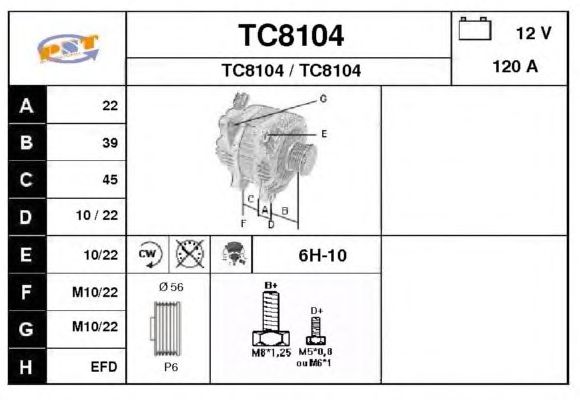 Alternator TC8104