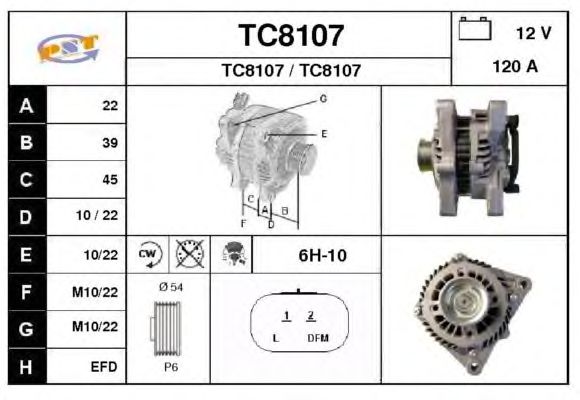 Alternator TC8107