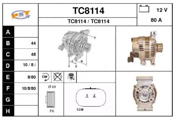 Alternator TC8114