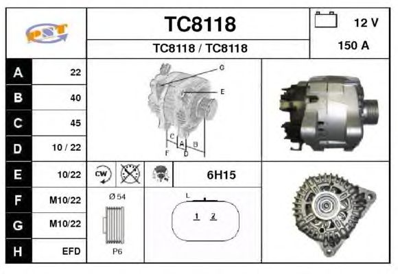 Alternator TC8118