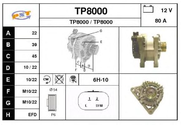 Alternator TP8000