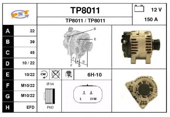 Alternator TP8011