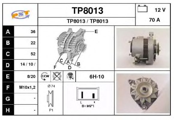 Alternator TP8013