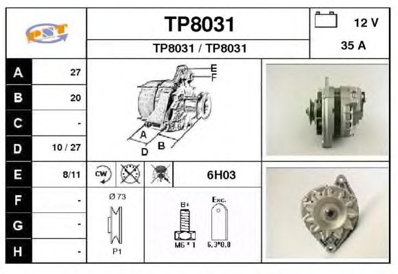 Alternator TP8031