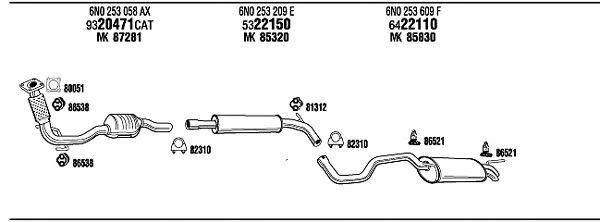 Exhaust System VW20588