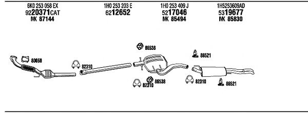 Exhaust System VW25064