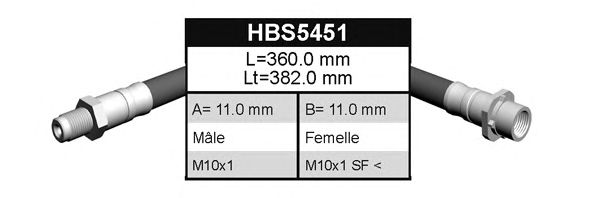 Tubo flexible de frenos BFH5451