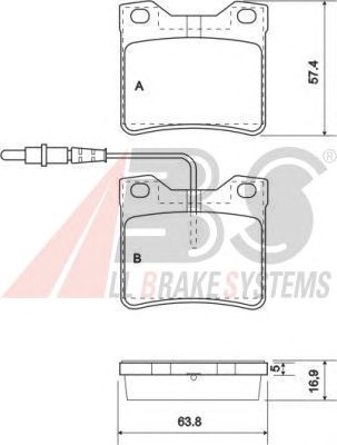 Brake Pad Set, disc brake 37009