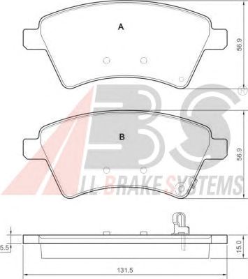 Brake Pad Set, disc brake 37532