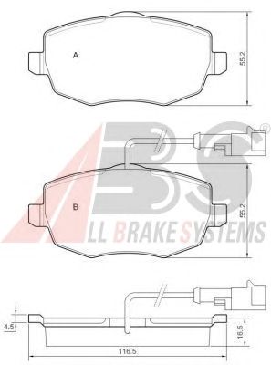 Brake Pad Set, disc brake 37676