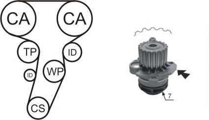 Water Pump & Timing Belt Kit WPK-177403