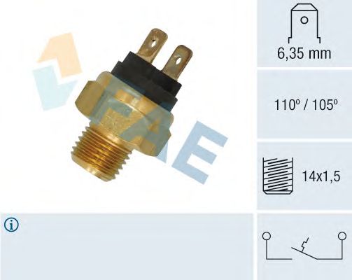 Temperature Switch, coolant warning lamp 35800