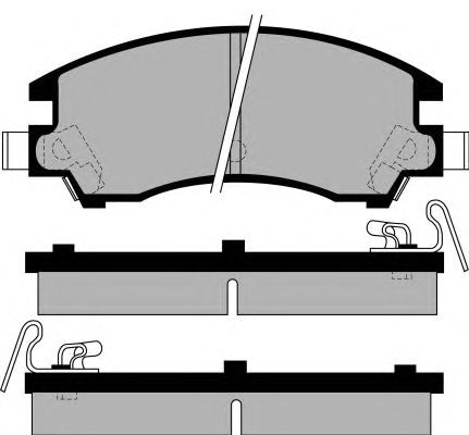 Комплект тормозных колодок, дисковый тормоз PA477