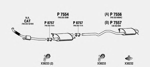 Exhaust System VW542