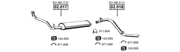 Exhaust System ME012250