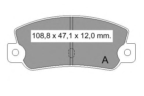 Комплект тормозных колодок, дисковый тормоз 832550