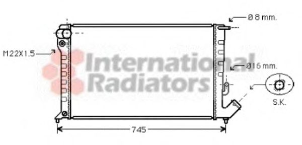 Radiator, engine cooling 09002151