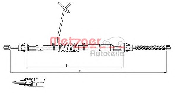 Cable, parking brake 11.5579
