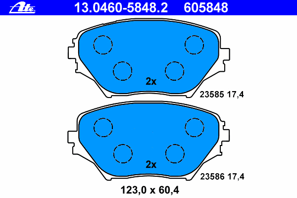 Brake Pad Set, disc brake 13.0460-5848.2
