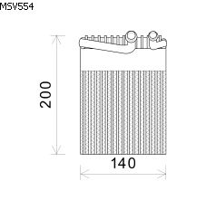 Evaporator, air conditioning MSV554