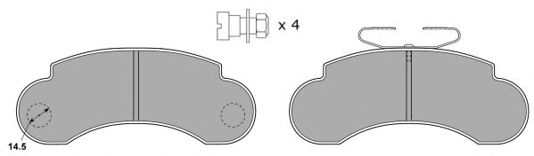 Brake Pad Set, disc brake FBP-0795