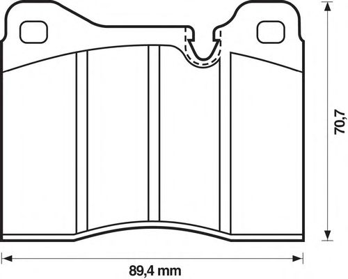 Kit de plaquettes de frein, frein à disque 571261B