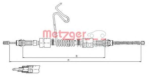 Cable, parking brake 11.5577