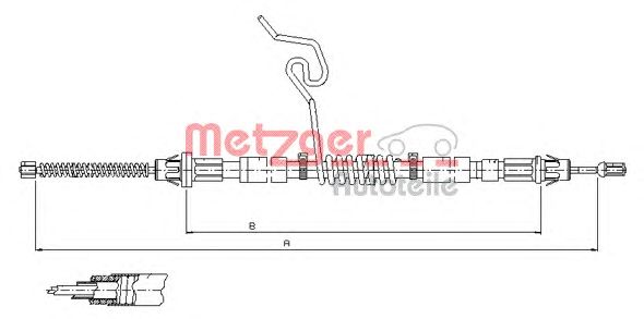 Cable, parking brake 11.5665