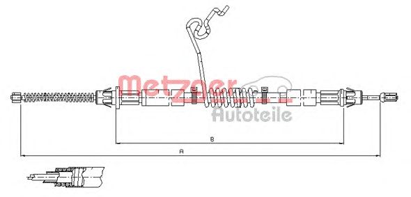 Cable, parking brake 11.5668